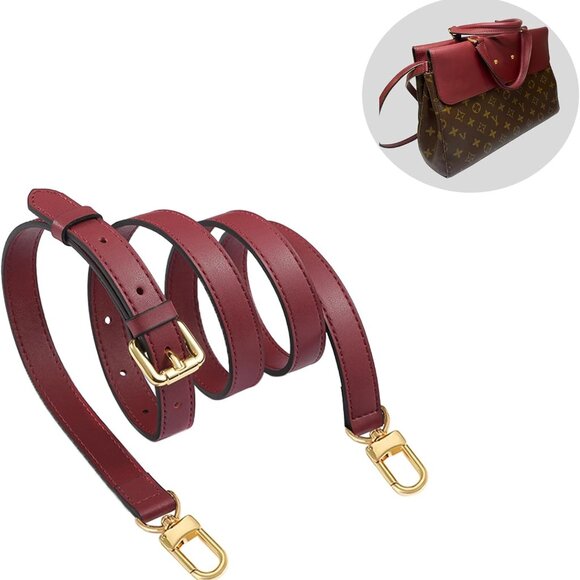 Vachetta Leather Adjustable Crossbody Strap Replacement for Luggage Bag - Picture 5 of 6